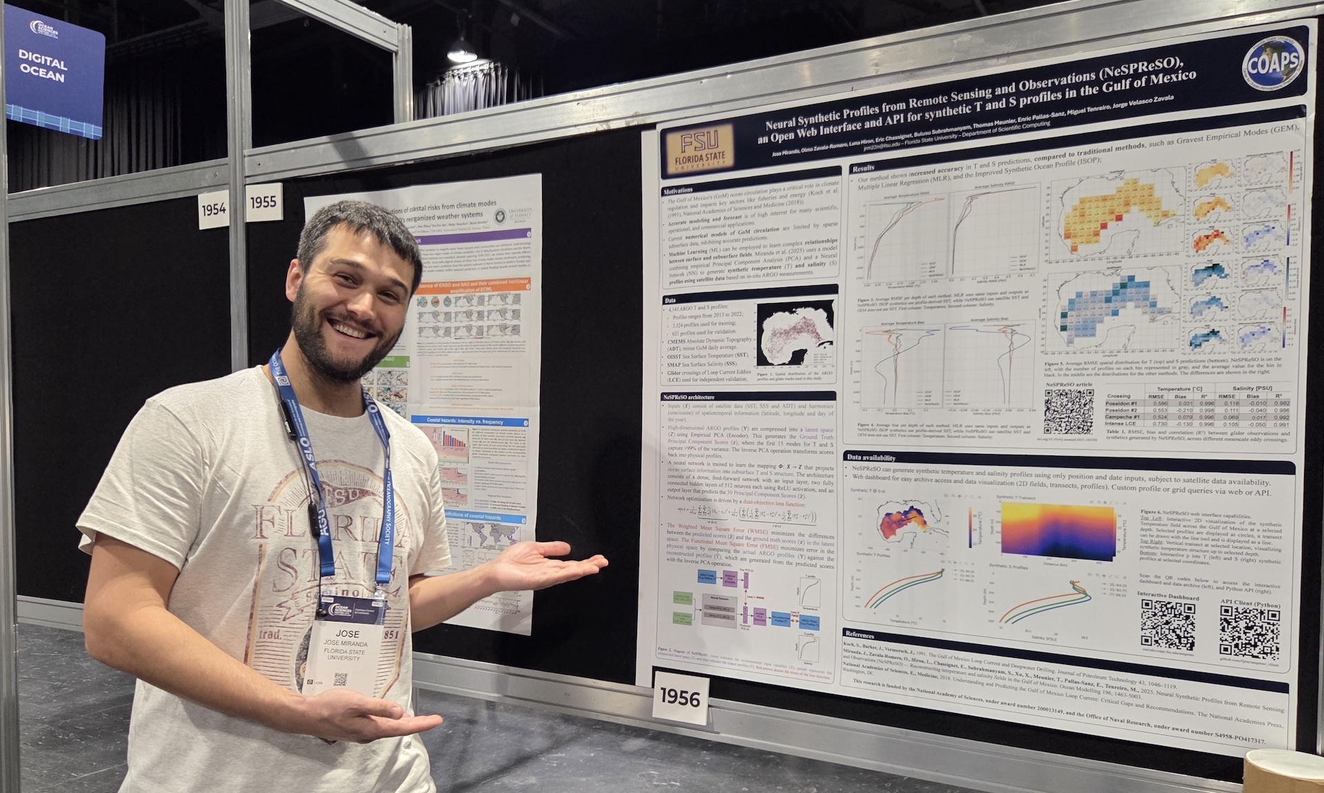 Ocean Sciences 2026 - Jose Miranda next to his poster